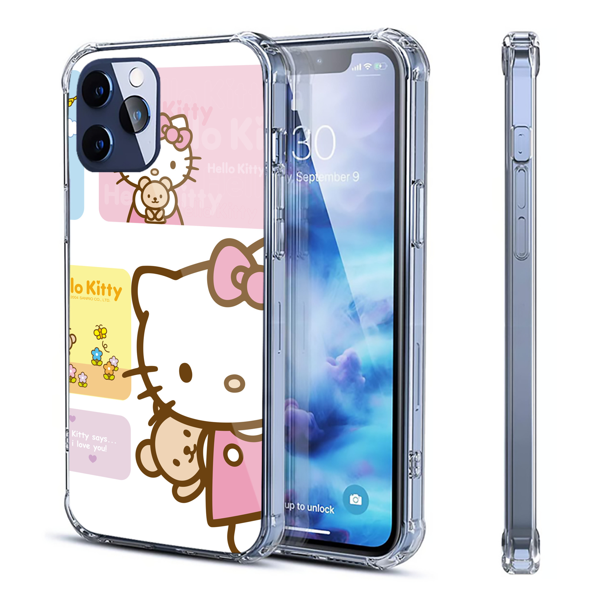 （画像用） Hello Kitty ハローキティ 【iPhone 12シリーズ対応】透明スマホケース（クリアソフトケース）